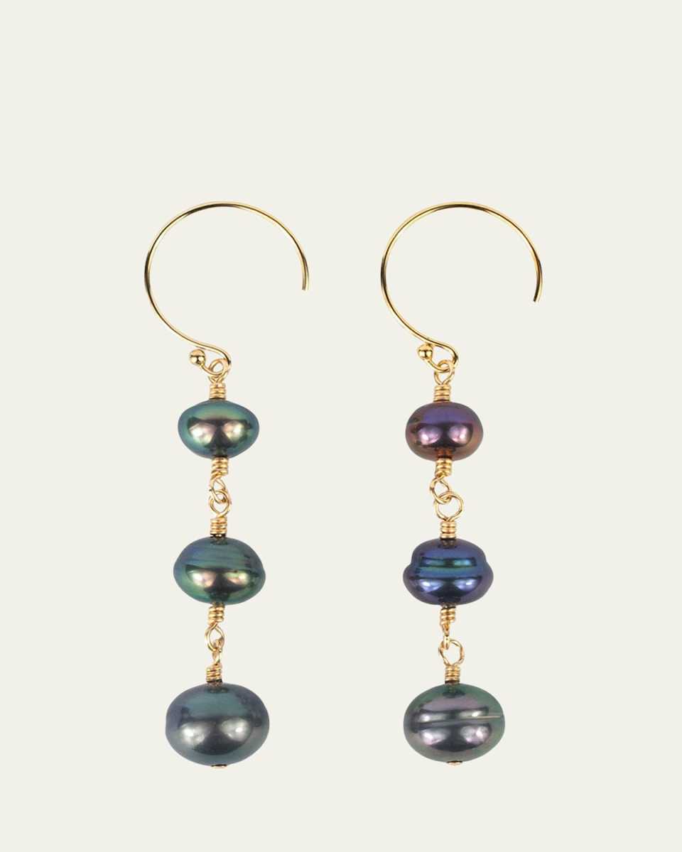 14k Gold Fill Teardrop Pearl Earrings